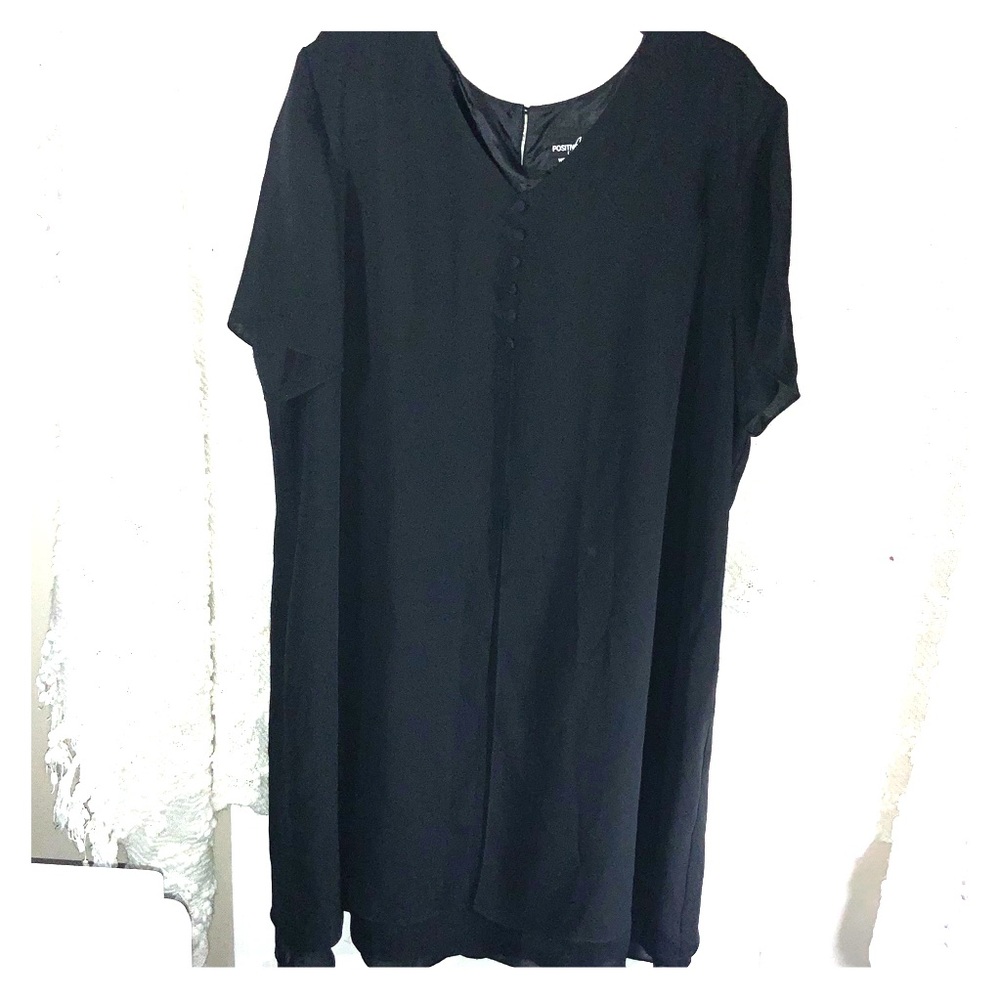 Positive attitude Black Dress